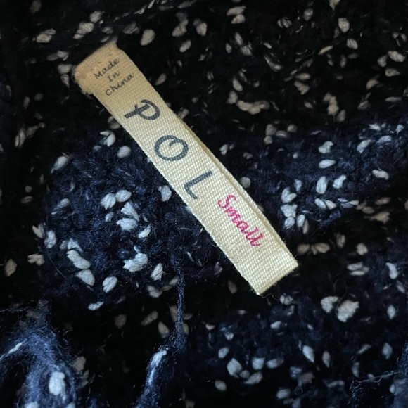 Big Collar Sweater, Blue with White Speckles. - Picture 5 of 6